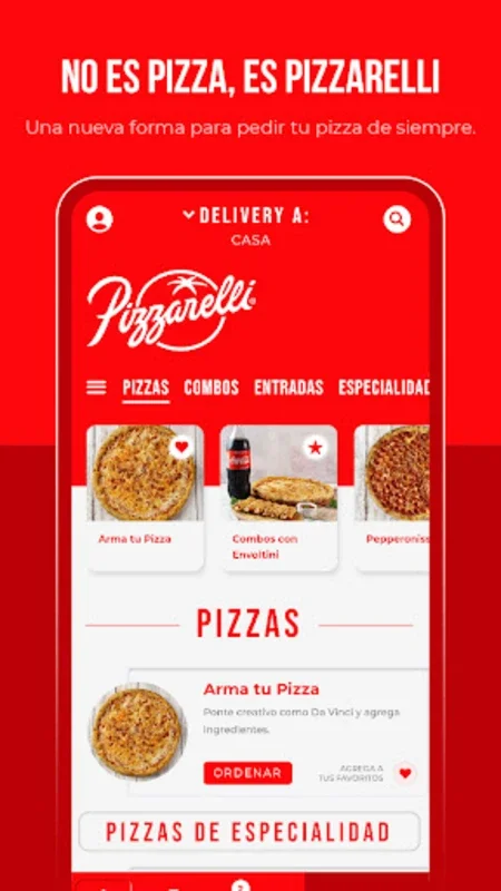 Pizzarelli for Android: Convenient Pizza Ordering