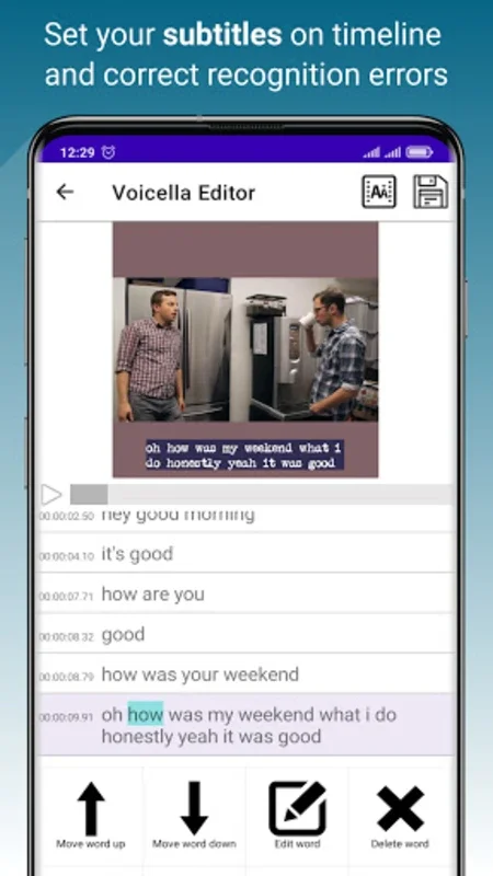 Voicella for Android - Enhance Videos with 90+ Language Subtitles