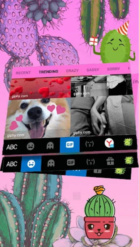 Pink Cartoon Cactus Keyboard Theme for Android: Stylish & Functional