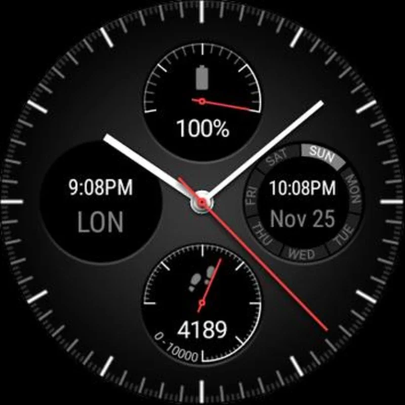 Wear Chronograph Setup for Android - Customizable Analog Watchface