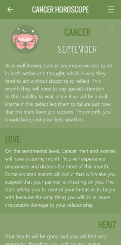 Cancer Horoscope for Android: Daily Insights and Forecasts