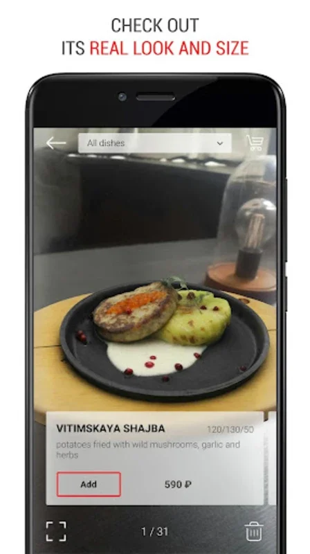 Menu AR Augmented Reality Food for Android - No Download Needed