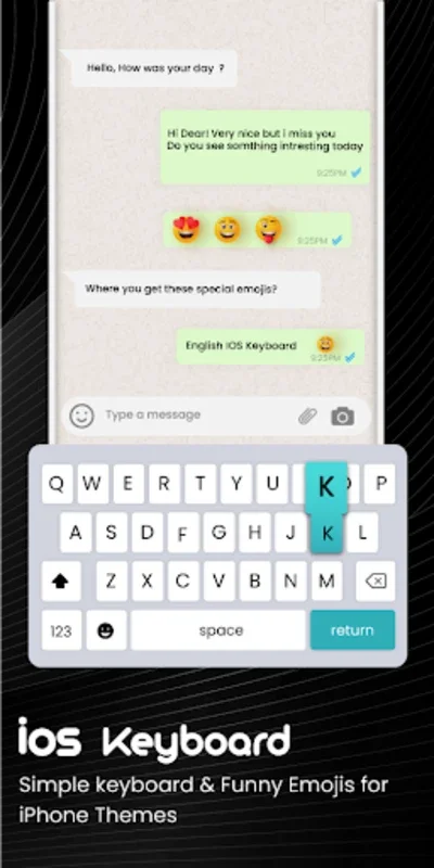 IOS Keyboard: Emoji Keyboard for Android - iPhone-like Typing on Android