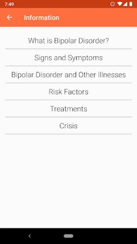 Bipolar Test for Android - Screen for Bipolar Symptoms