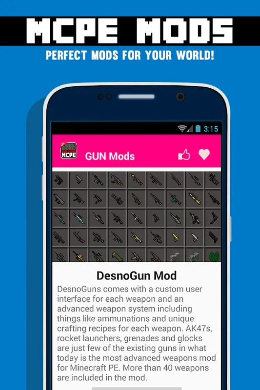 GUN MOD MCPE for Android - Transform Your Minecraft Experience