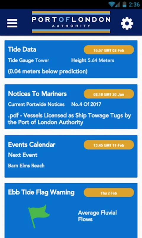 PLA Tidal Thames App for Android: Navigate Thames Safely