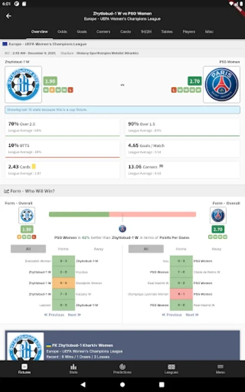 FootyStats - Soccer Stats for Android: In - Depth Stats for Smart Betting