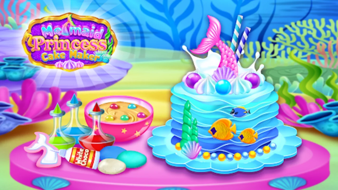 Mermaid Glitter Cake Maker for Android - No Download Needed