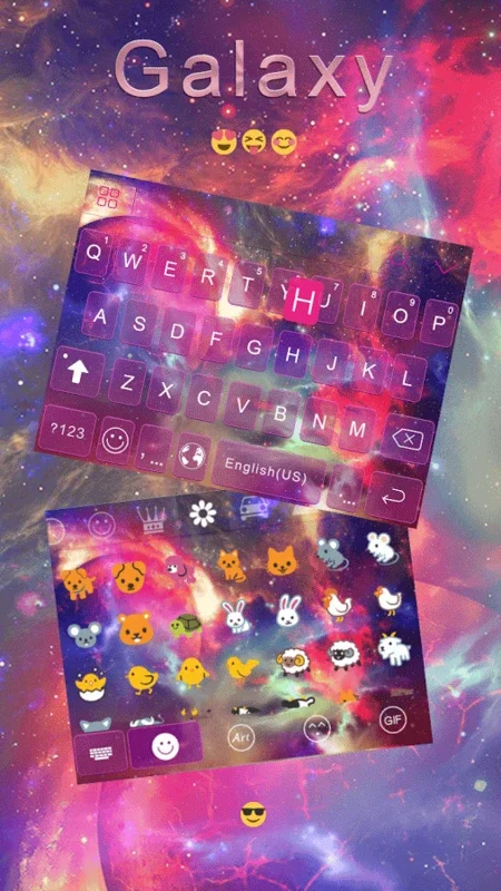 Galaxy for Android - Hypnotizing Keyboard Theme