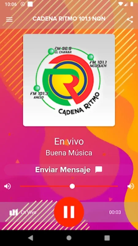 CADENA RITMO 101.1 NQN for Android - Stream Global Rhythms