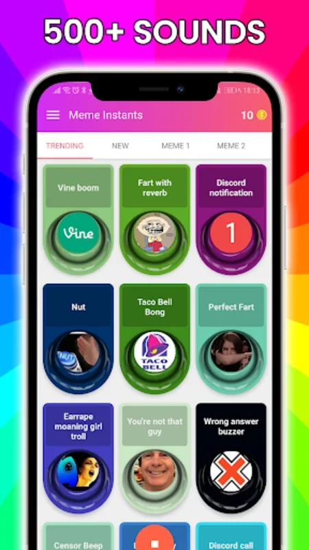 Meme Instant Buttons for Android - Soundboard of Fun