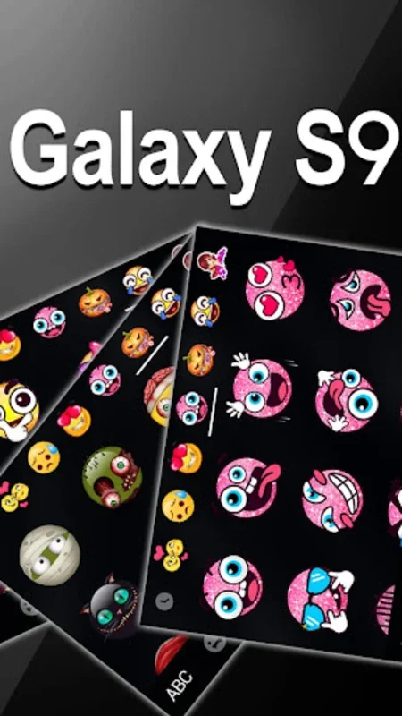 Black Galaxy S9 Keyboard Theme for Android - Stylish & Customizable