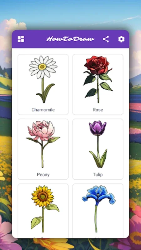 How to draw flowers by steps for Android - Download the APK from AppHuts