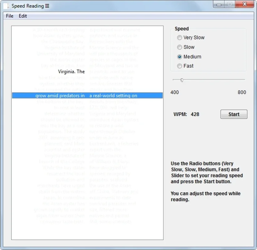 Speed Reading III for Windows - Boost Your Reading Speed