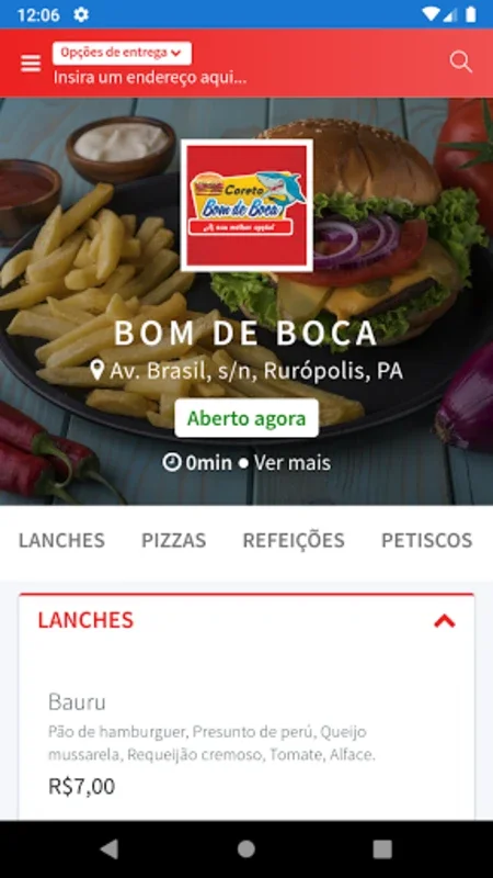 Bom de Boca for Android - Order with Ease