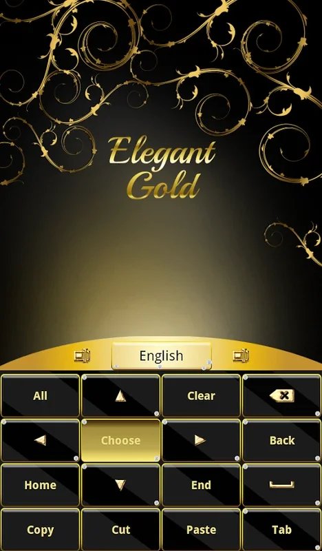 Elegant Gold Keyboard for Android - Stylish Typing