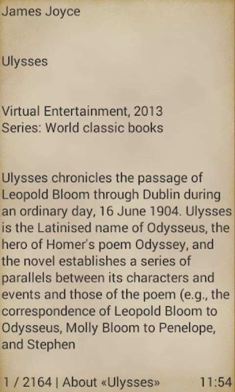 Ulysses for Android - Immerse in Literary Masterpiece