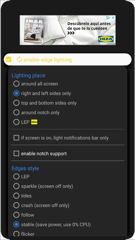 Always On Edge for Android - Customize Screen LEDs