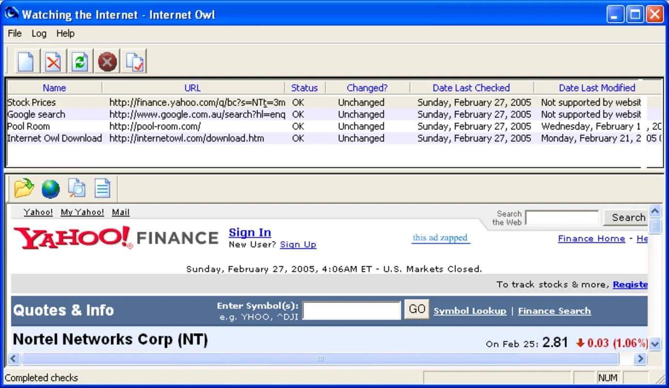 Internet Owl for Windows - Monitor and Be Notified