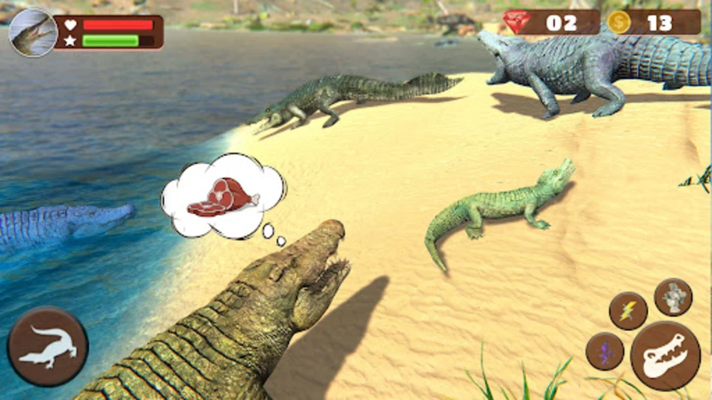 Wild Crocodile Family Sim Game for Android - Realistic Jungle Survival