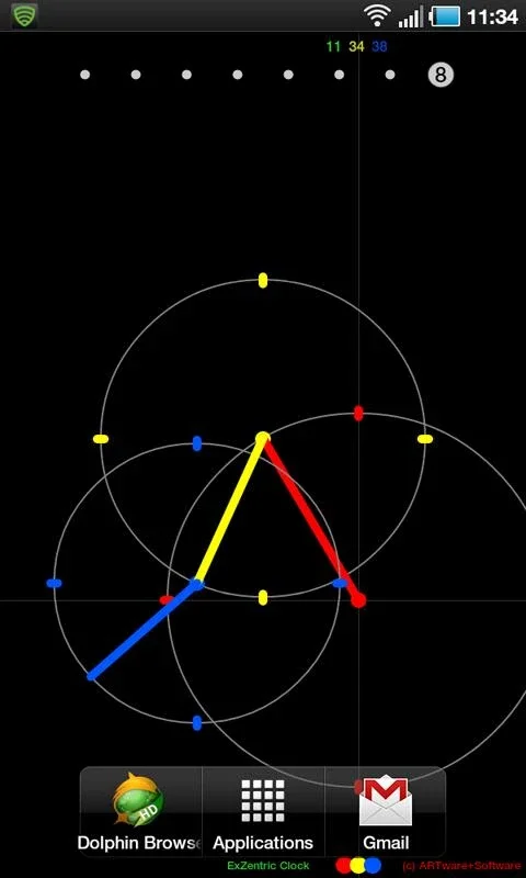 ARTware ExZentric Clock for Android - No Ads, Intricate Design
