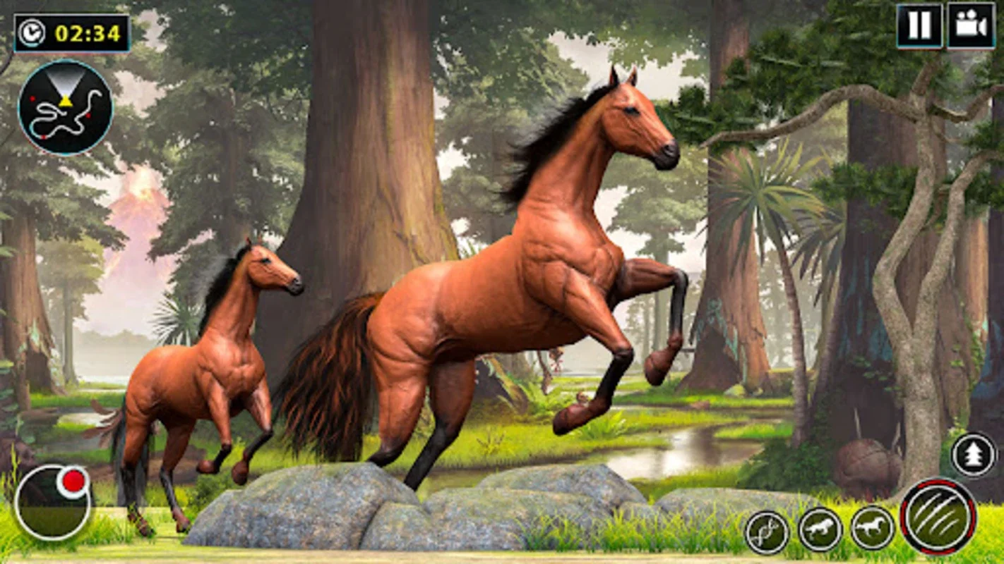 Wild Horse Family Simulator for Android - Family Survival in a 3D Jungle