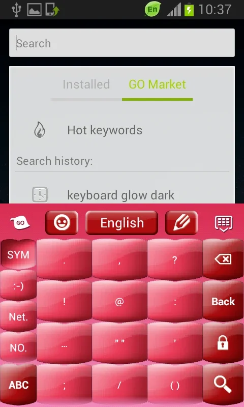 Pink Keyboard Hearts Glow for Android - Stylish Typing Interface