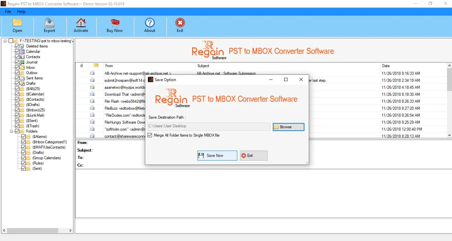 Regain PST to MBOX Converter for Windows: Convert with Ease