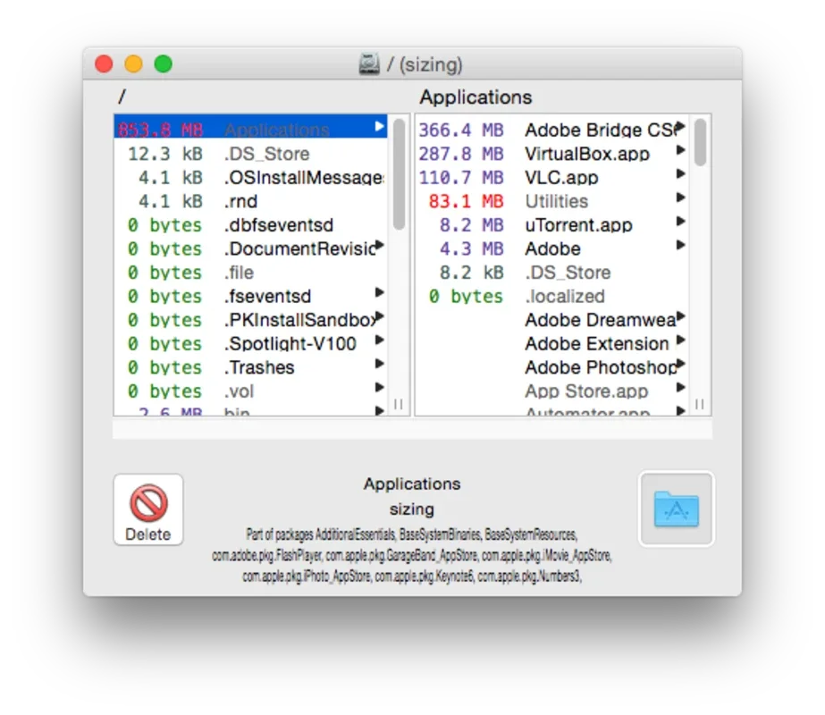 OmniDiskSweeper for Mac - Free Tool to Manage Hard Drive Space