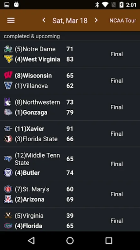 Sports Alerts - NCAA Basketball for Android: Real - Time College Basketball Updates