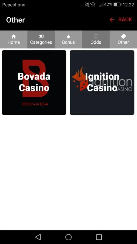 Bovada Casino Mobile Tracker for Android - No Download Needed