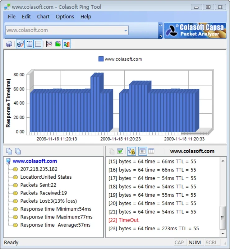 Colasoft Ping Tool for Windows - Free Network Connectivity Checker