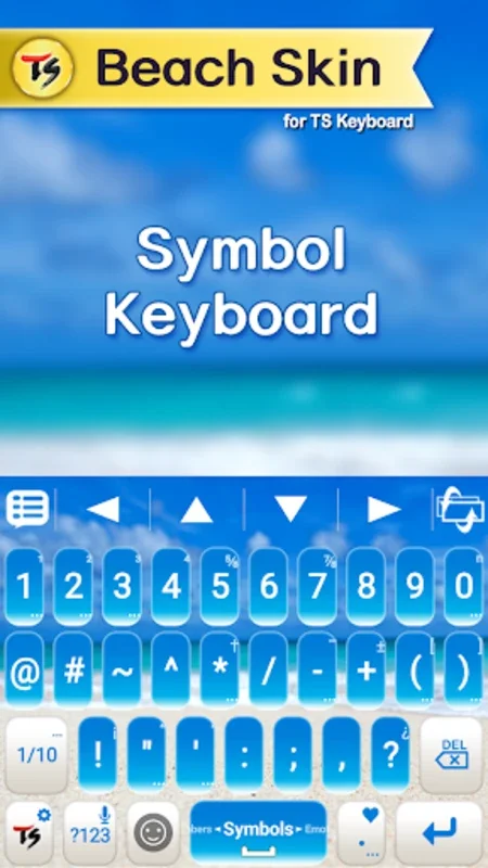 Beach Skin for TS Keyboard for Android: Enhance Typing