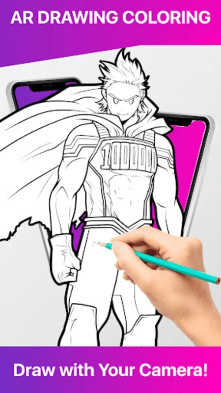 Draw Coloring My Hero Academia for Android - Immersive AR Experience