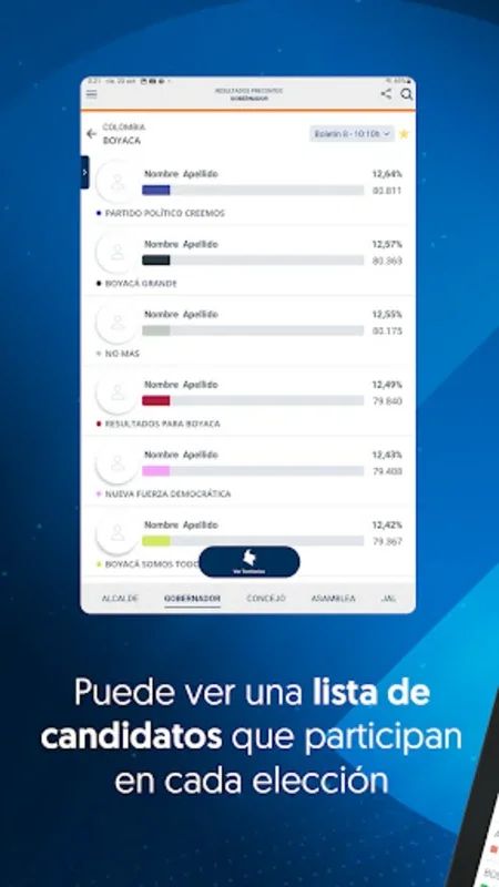 Territoriales Colombia 2023 for Android - Track Election Results