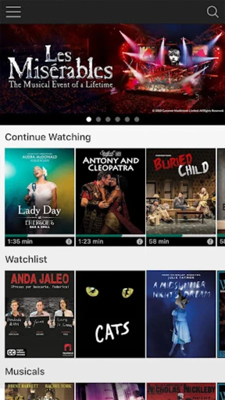 BroadwayHD for Android - Stream Live Theatre