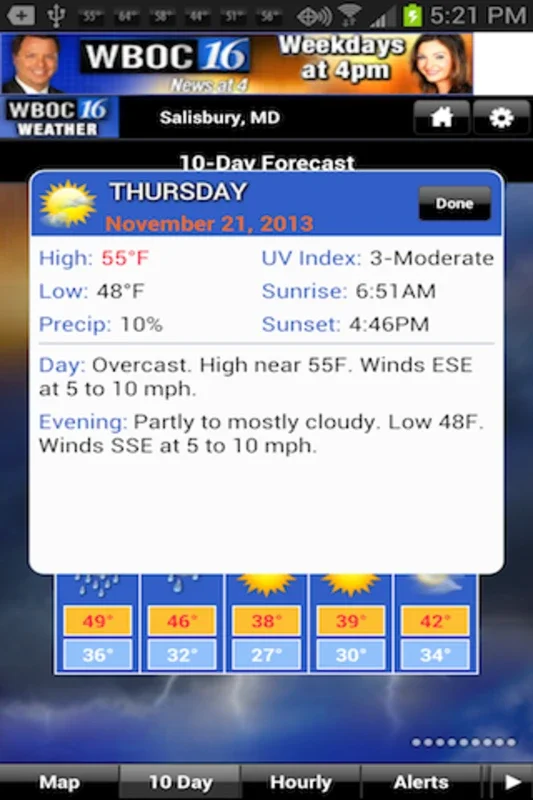 WBOC WX for Android: Detailed Weather Tracking