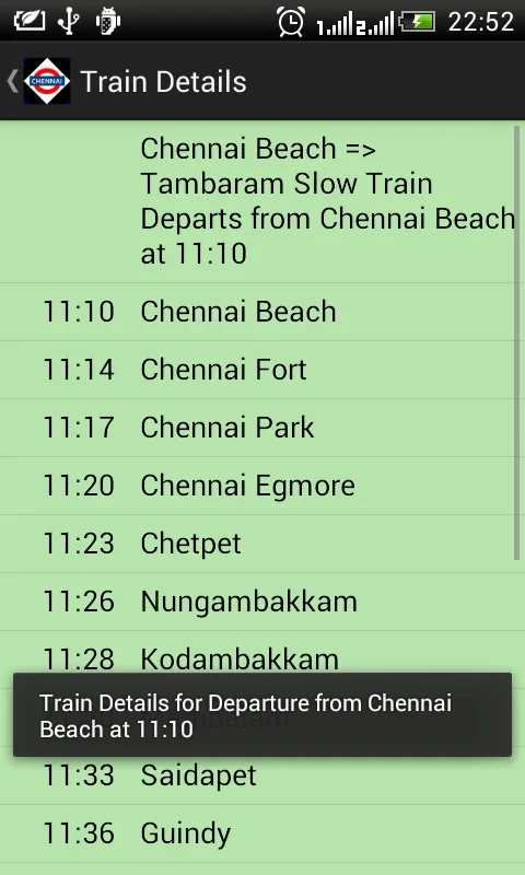 Chennai Local Trains for Android - Real-Time Schedules