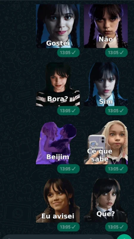 Figurinhas da Wandinha for Android - Enhance Chats with Addams Family Stickers