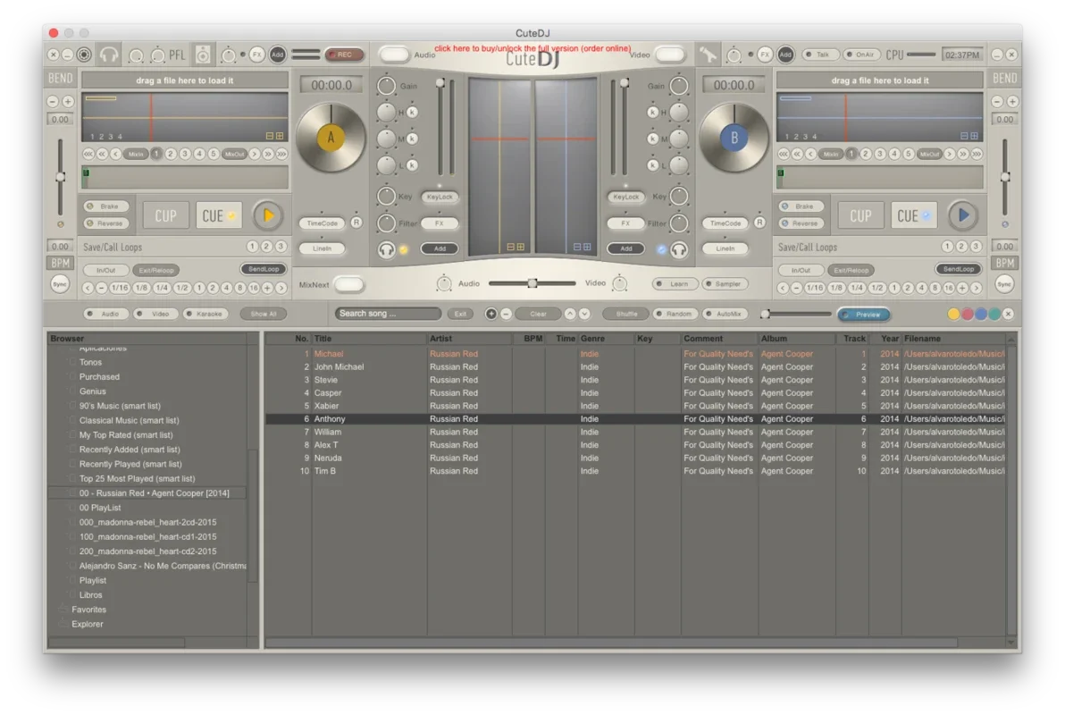 Cute DJ for Mac - Create Musical Mixes Easily