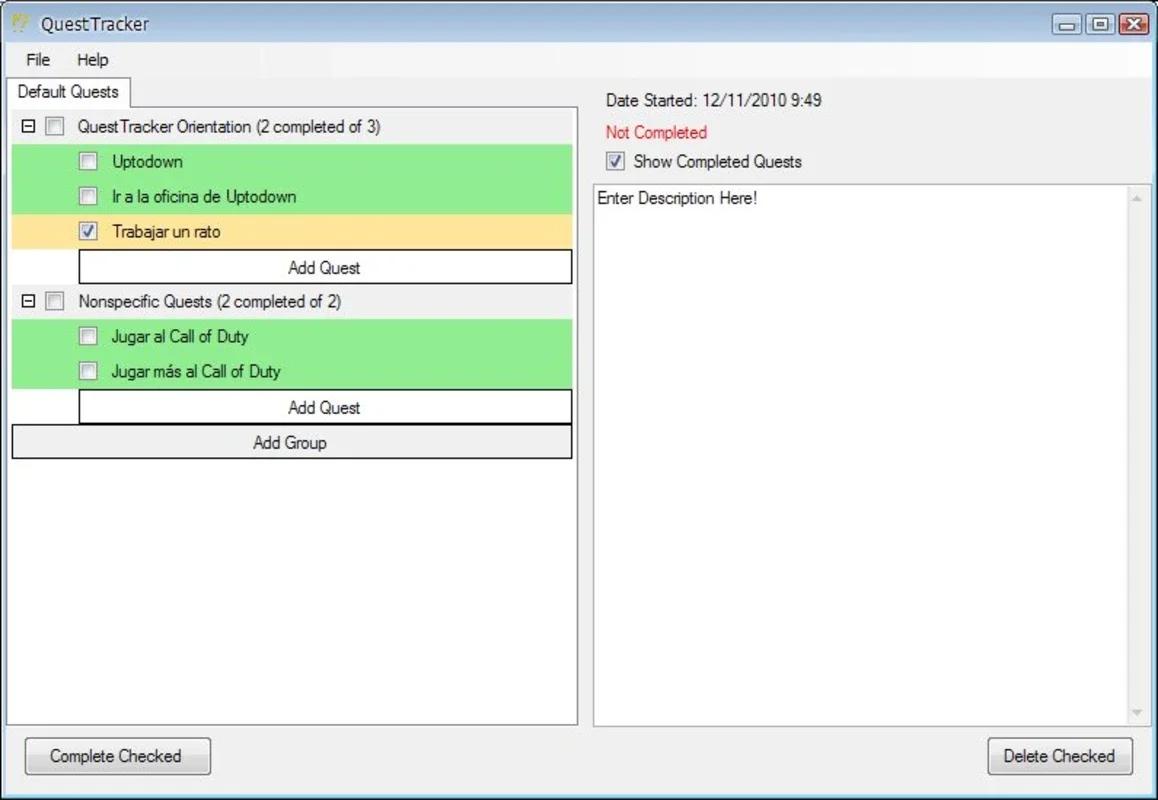 QuestTracker for Windows - Simplify Task Tracking