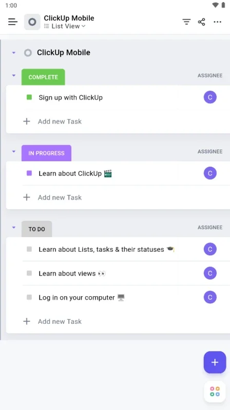 ClickUp for Android - Manage Tasks and Projects Easily