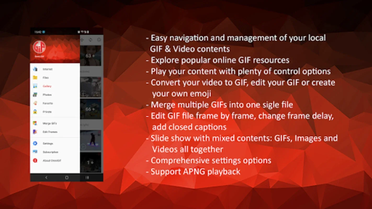 Omni Gif for Android - Manage and Share Animated Content