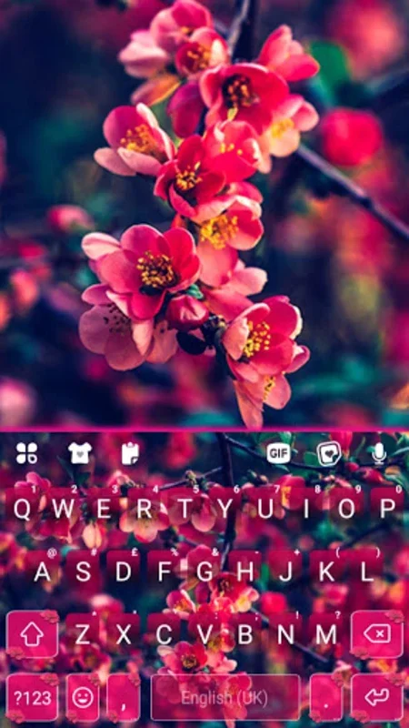 Red Flowers Theme for Android - Customize Your Keyboard