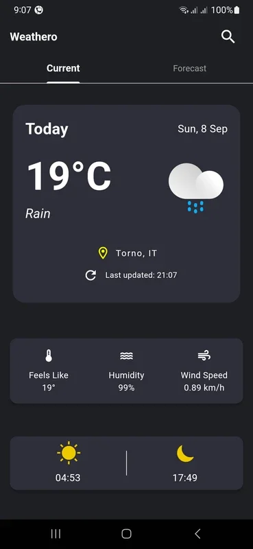 Weathero for Android - Get Real-time Weather Updates