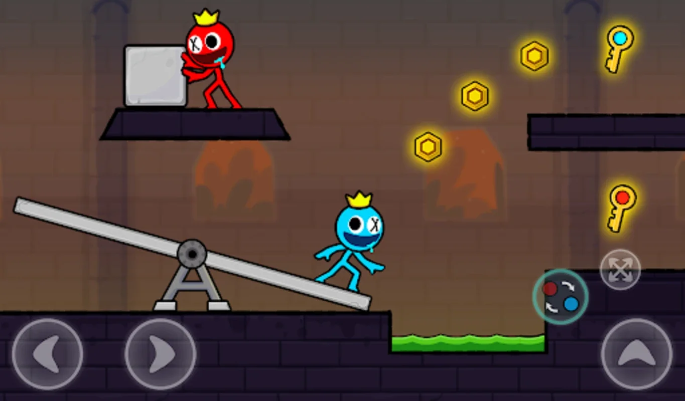 Red and Blue Stickman 2 for Android - No Downloading Required