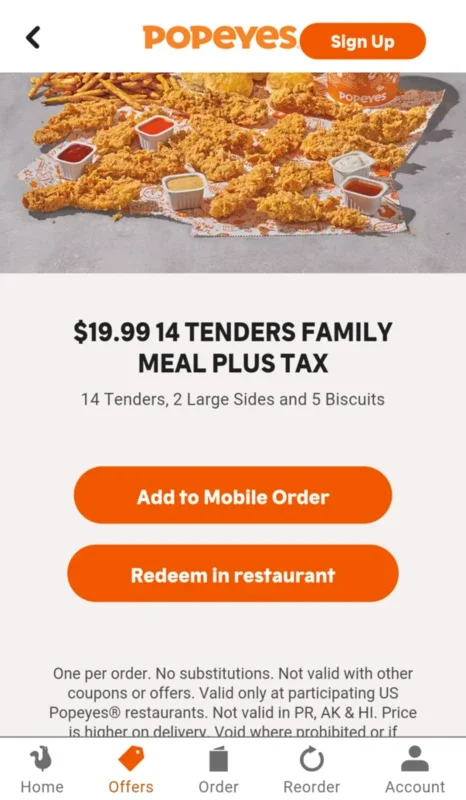 Popeyes® App USA for Android - Get Delicious Fried Chicken at Your Doorstep