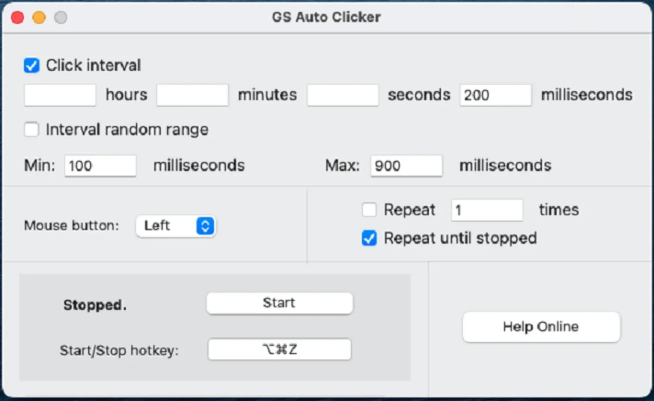 GS Auto Clicker for Mac - Save Time and Effort