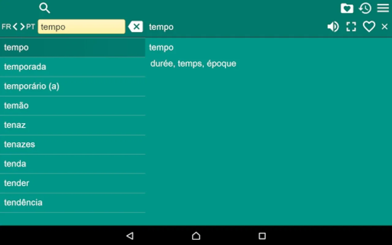 FR-PT Dictionary for Android - No Downloading Required