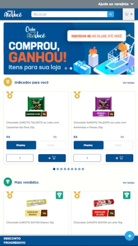 Nestlé Até Você for Android - Streamlined E-commerce